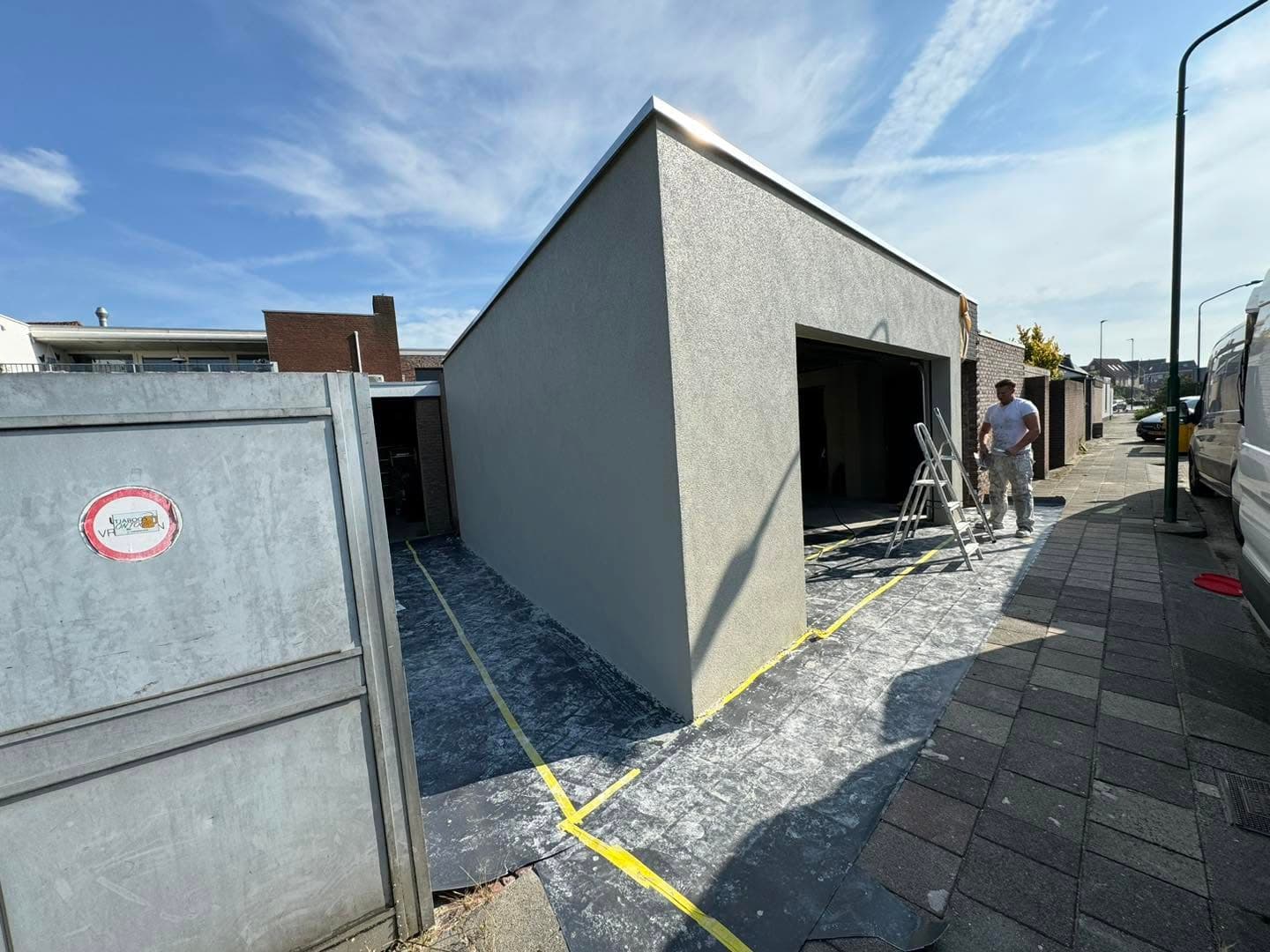 Stucwerk wand woonkamer Eindhoven